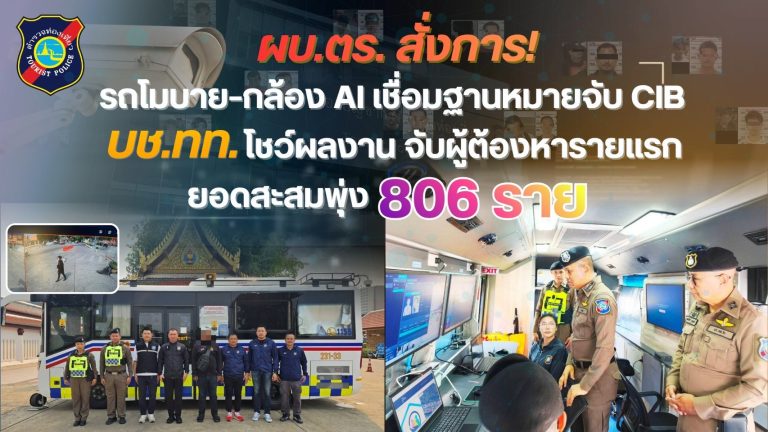 ผบช.ทท. โชว์ผลงาน! พิษณุโลกใช้รถโมบาย CCOC สแกนจับรายแรกตามสั่งการ ผบ.ตร.